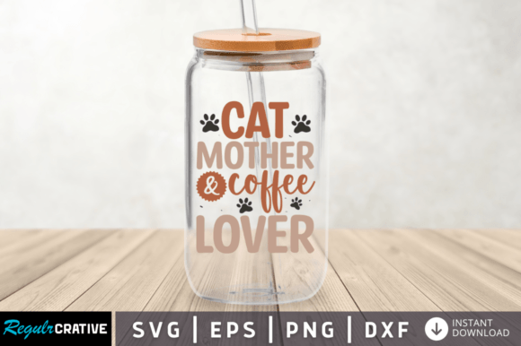 A Cat Mom and Coffee Lover Design for Embroidery Projects