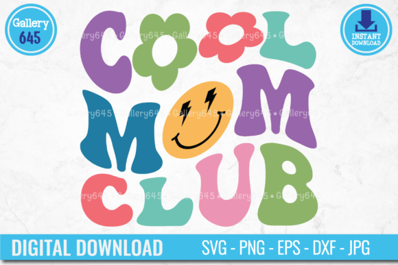 A Groovy “Cool Mom Club” Design for Real Embroidery