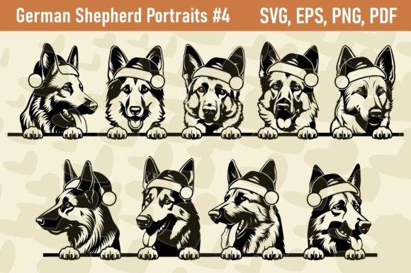 A Holiday German Shepherd Design for Practical Embroidery