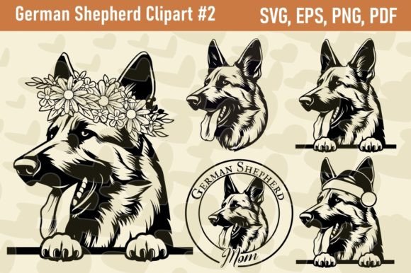 Beyond the Clipart: Using German Shepherd Dog Set 02 in Real Projects