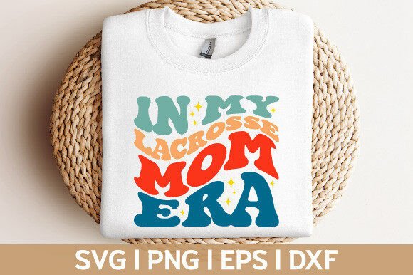 In My Lacrosse Mom Era Wavy Retro Embroidery